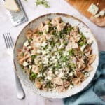 eenpans pasta met doperwten