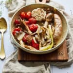 Traybake met paddenstoelen