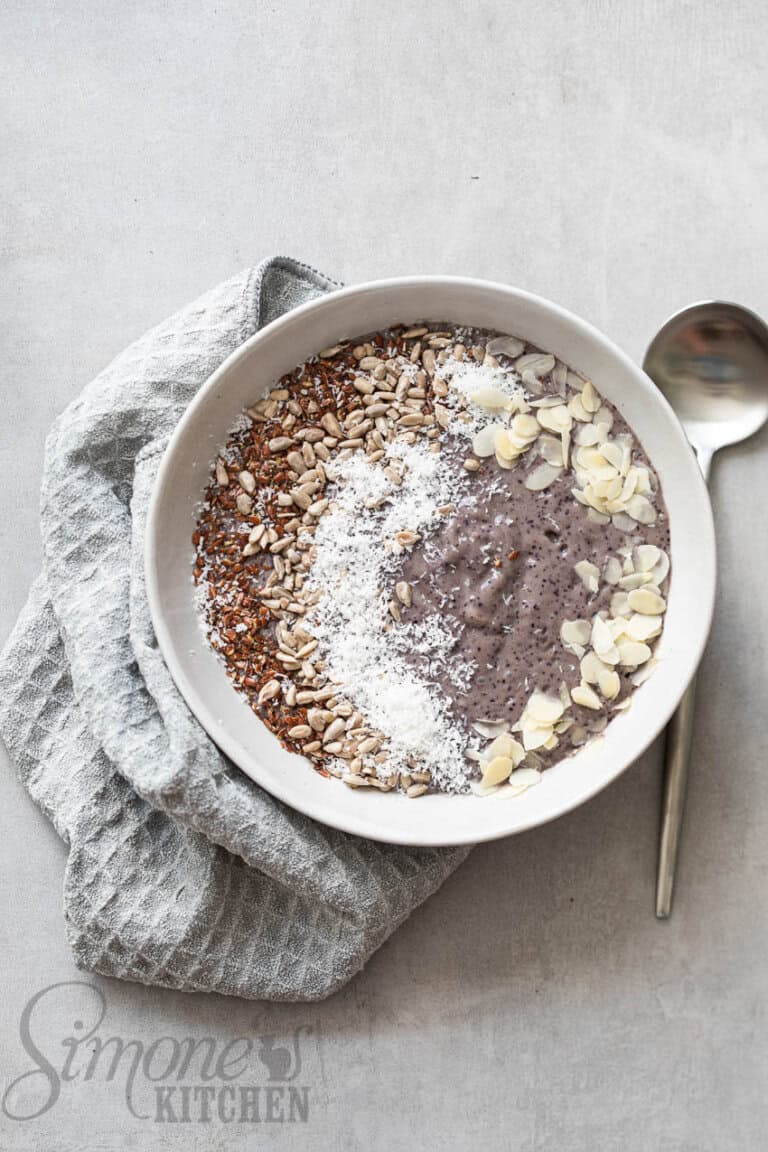 Smoothiebowl met blauwe bessen