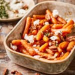 geroosterde wortel met honing en geitenkaas