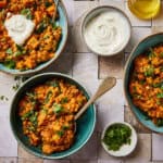 zoete aardappel en spinazie dahl