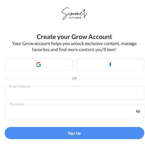 grow account aanmaken