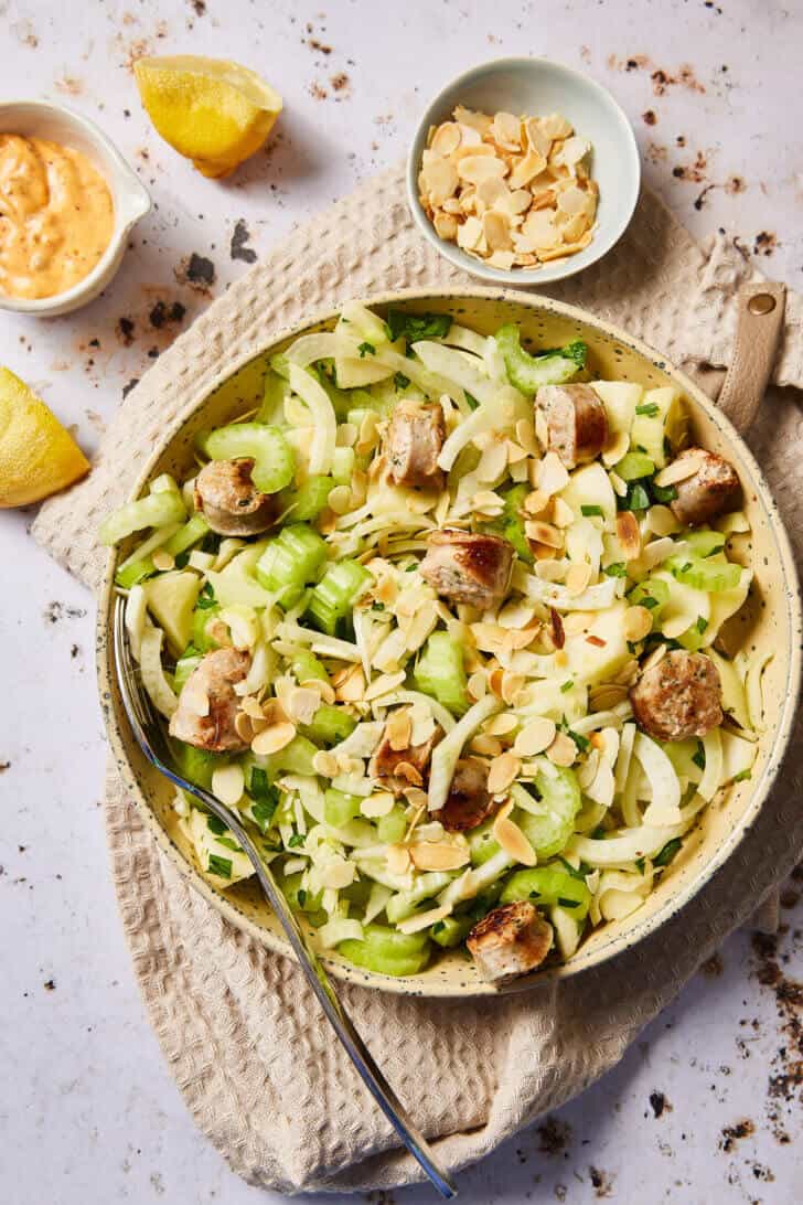 Venkelsalade met appel en bleekselderij