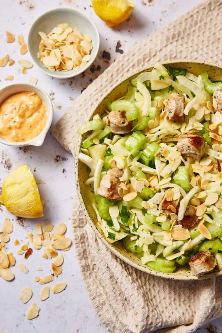 Venkelsalade met appel en bleekselderij