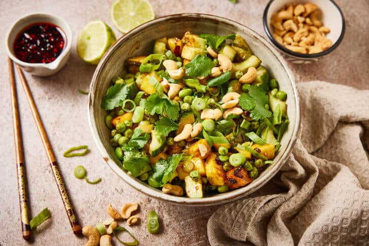 Vegetarische aziatische salade