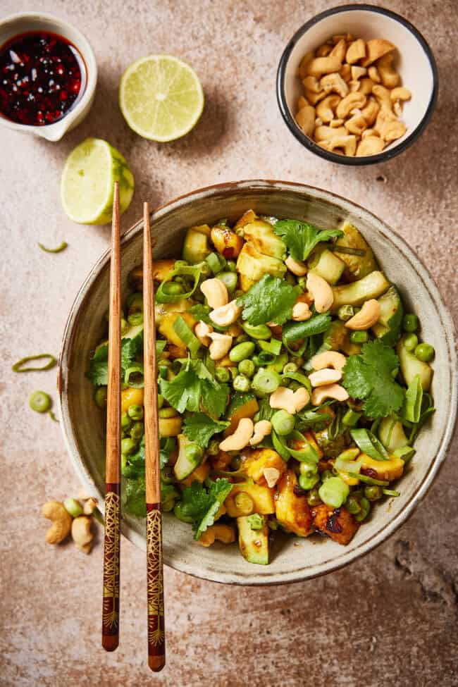 Vegetarische aziatische salade