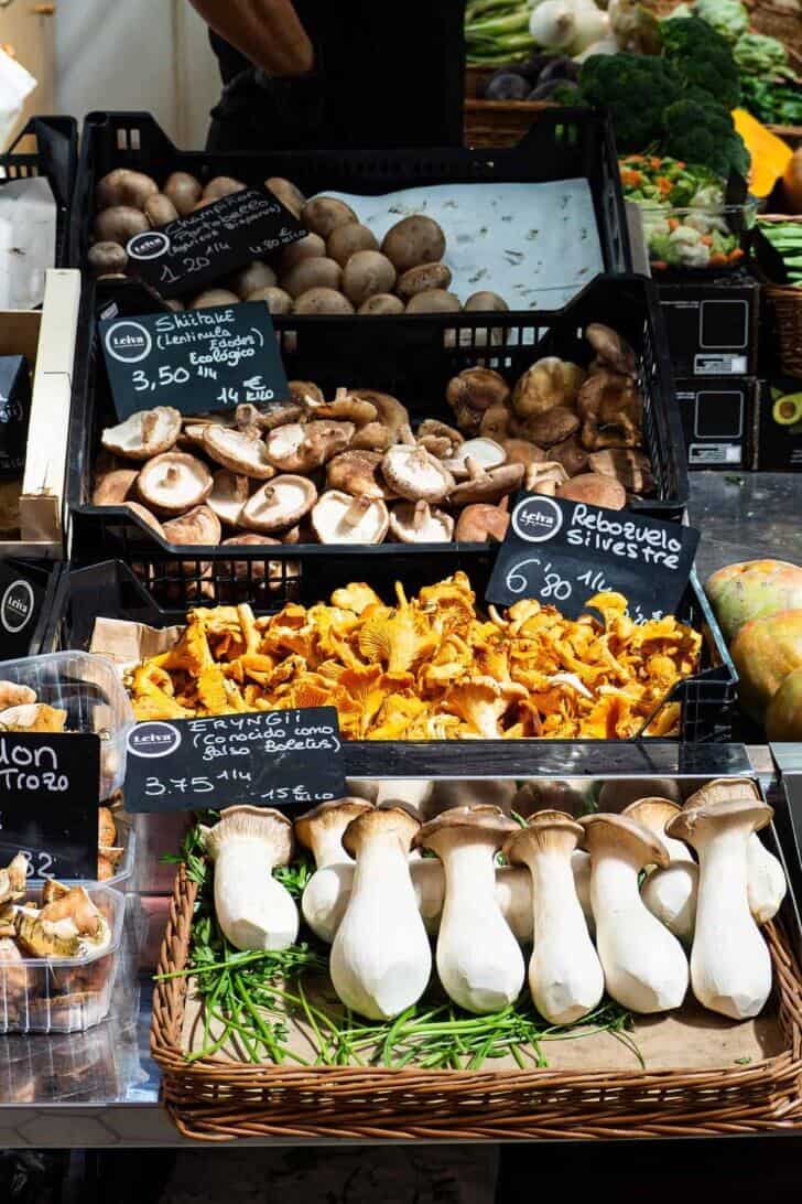 Verse paddenstoelen mercado central