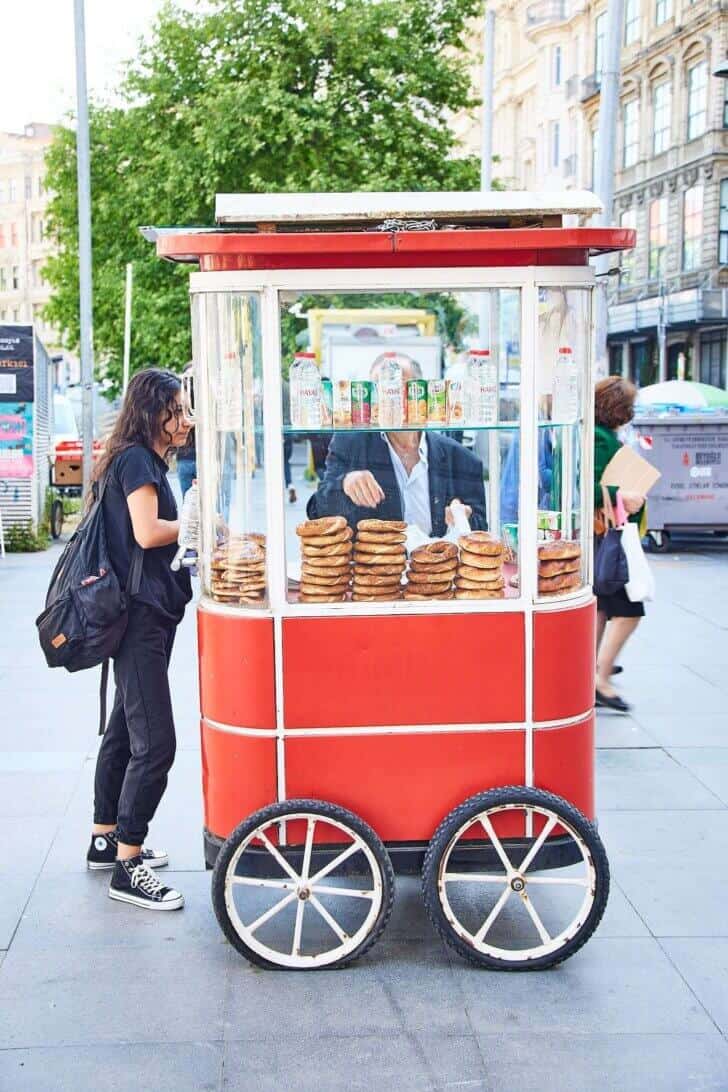 Simit kopen in Istanbul