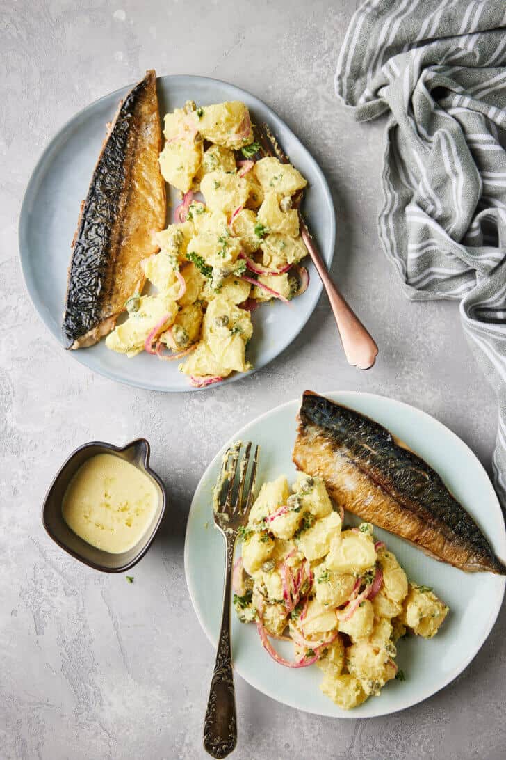 Makreel met mosterdsaus