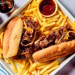 Philly cheese steak sandwich