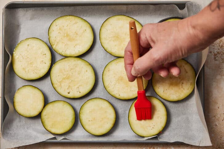 Aubergine bereiden in de oven