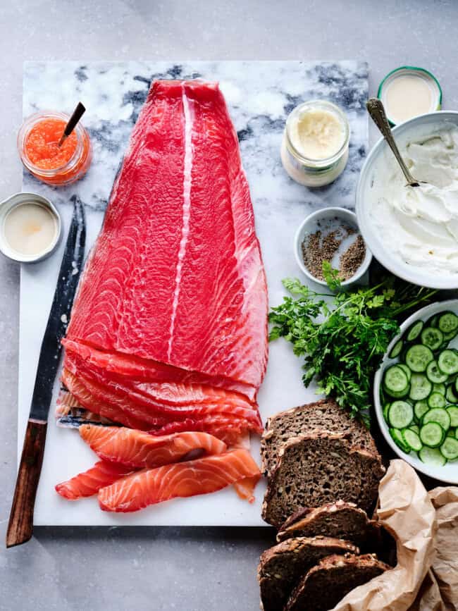 gravad lax met biet