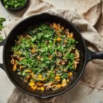 Postelein recept met paddenstoelen en paprika