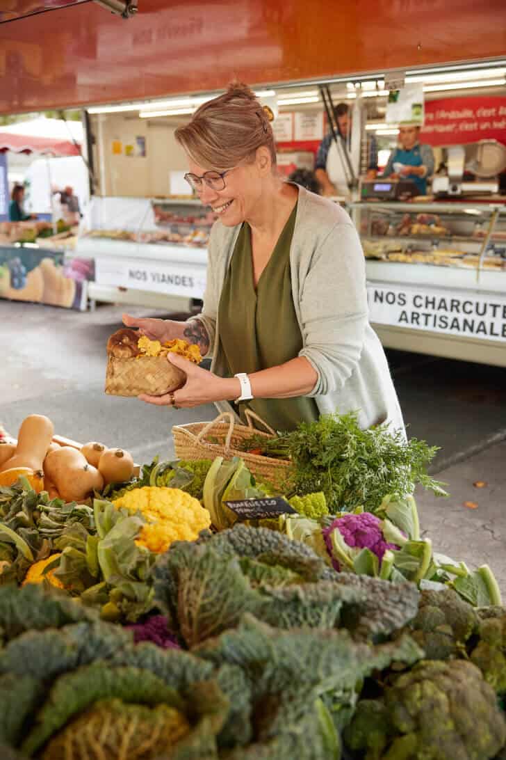 Op de markt in Frankrijk