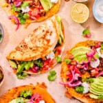 Smashed tortilla burger