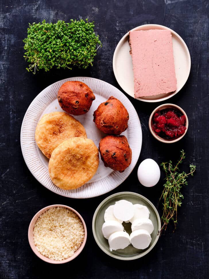 Ingredienten appelflappen en oliebollen