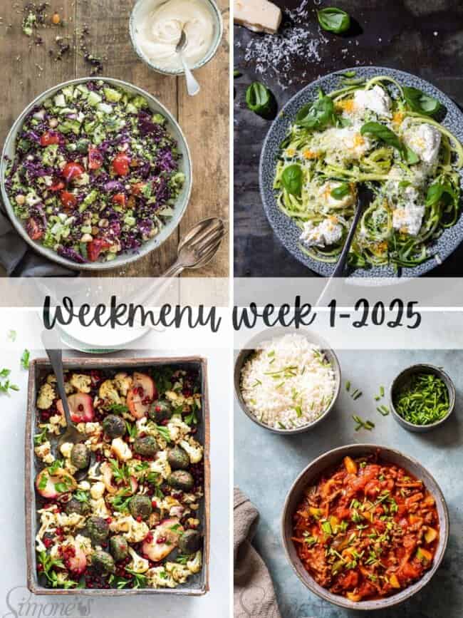 Weekmenu week 1 2025