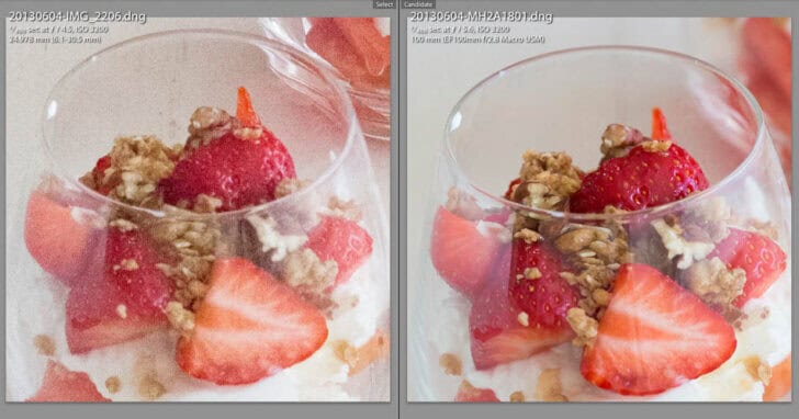 Vergelijk iso bij compact camera vs spiegelreflex