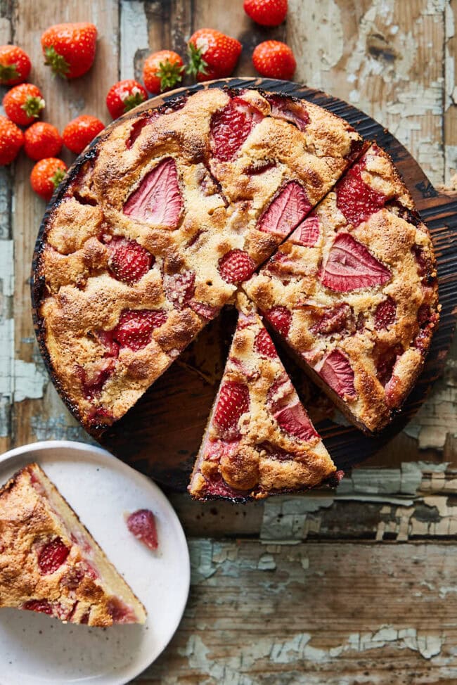 Glutenvrije aardbeiencake