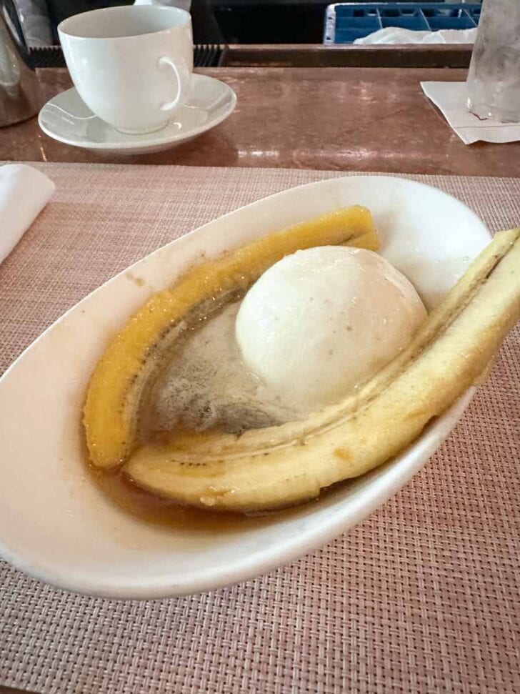 Banana foster bij Brennans