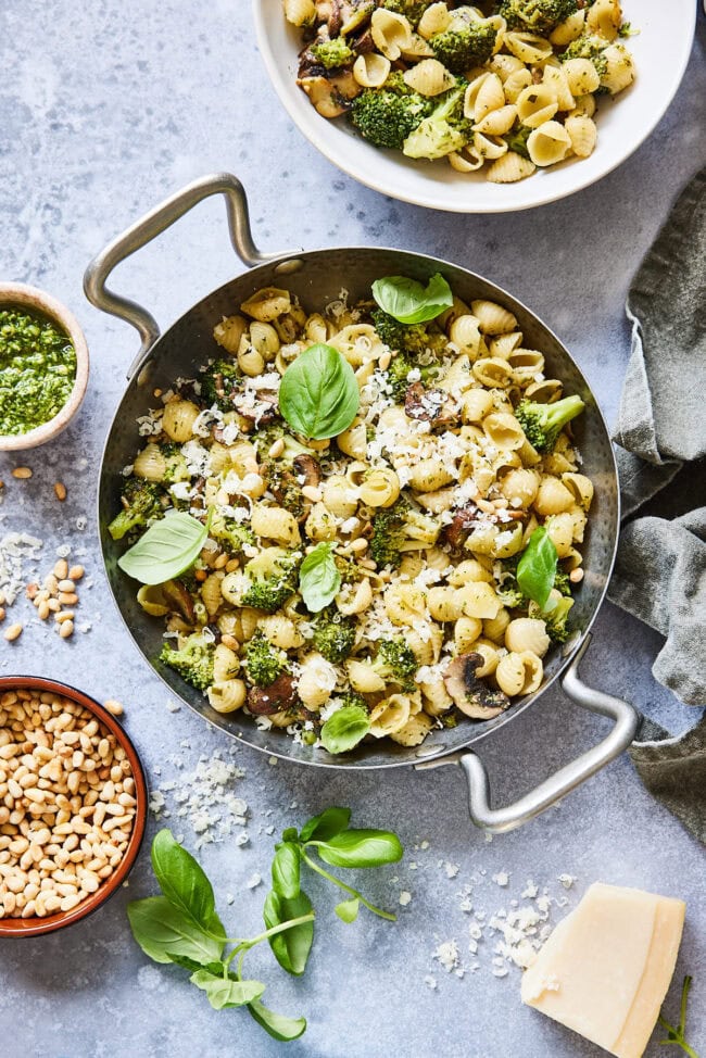 Pasta pesto vegetarisch