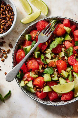 Pittige watermeloensalade