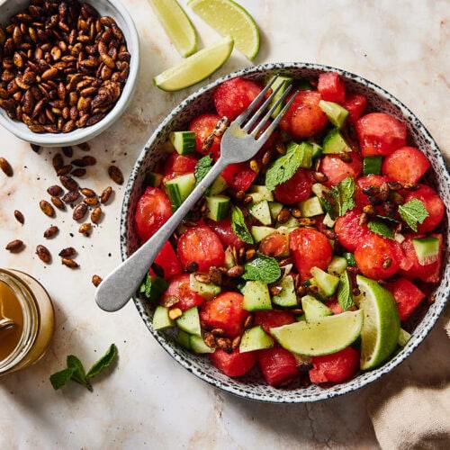 Pittige watermeloensalade