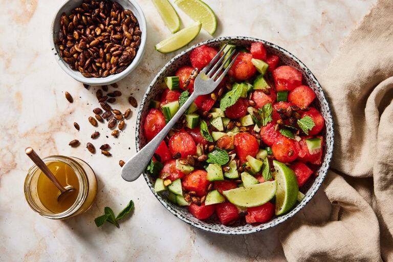 Pittige watermeloensalade