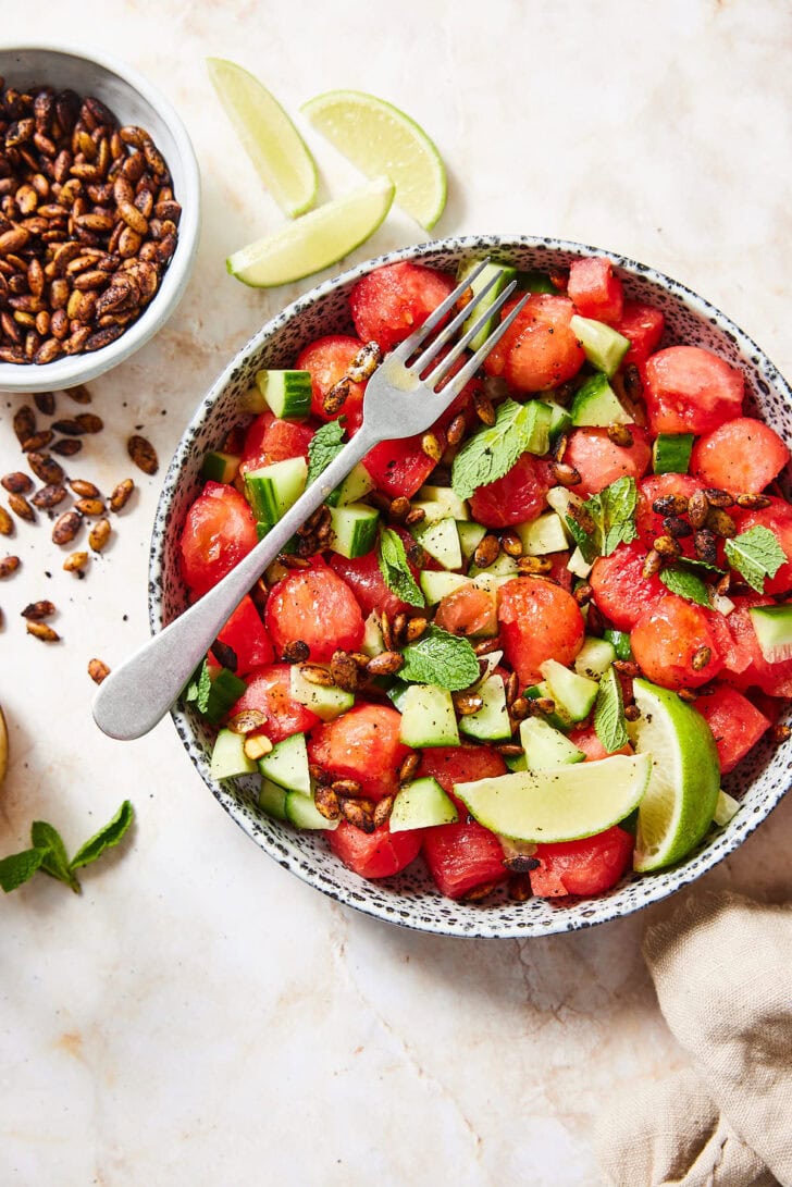 Pittige watermeloensalade