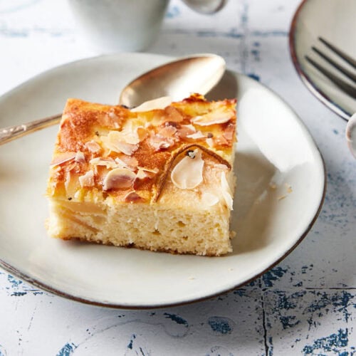 Plaattaart met appel en peer