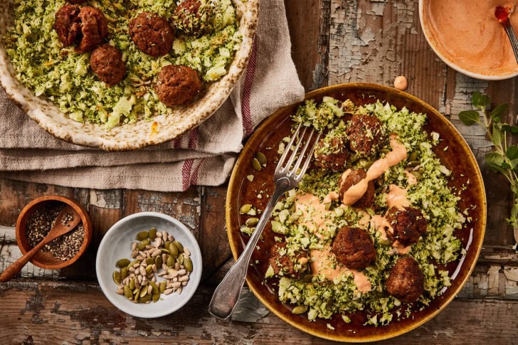 Broccoli met gehakt balletjes