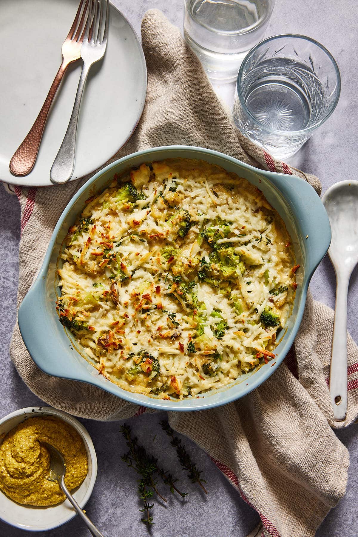 Broccoli ovenschotel met rijst en kaas