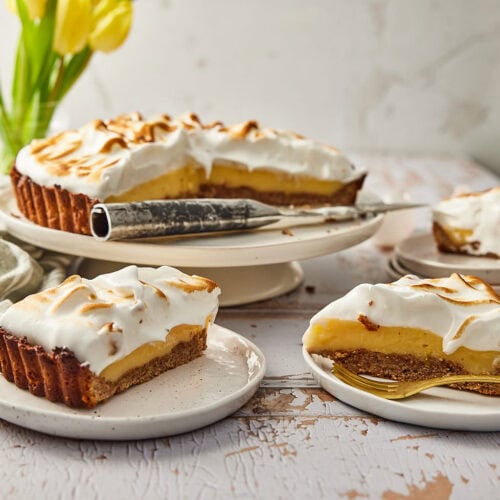 Glutenvrije citroen meringue taart