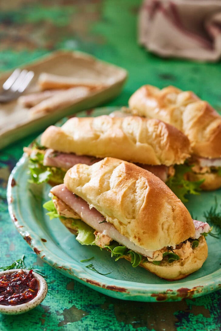 Broodjes brioche met paling