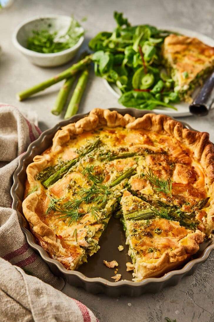 Makkelijke quiche met asperges