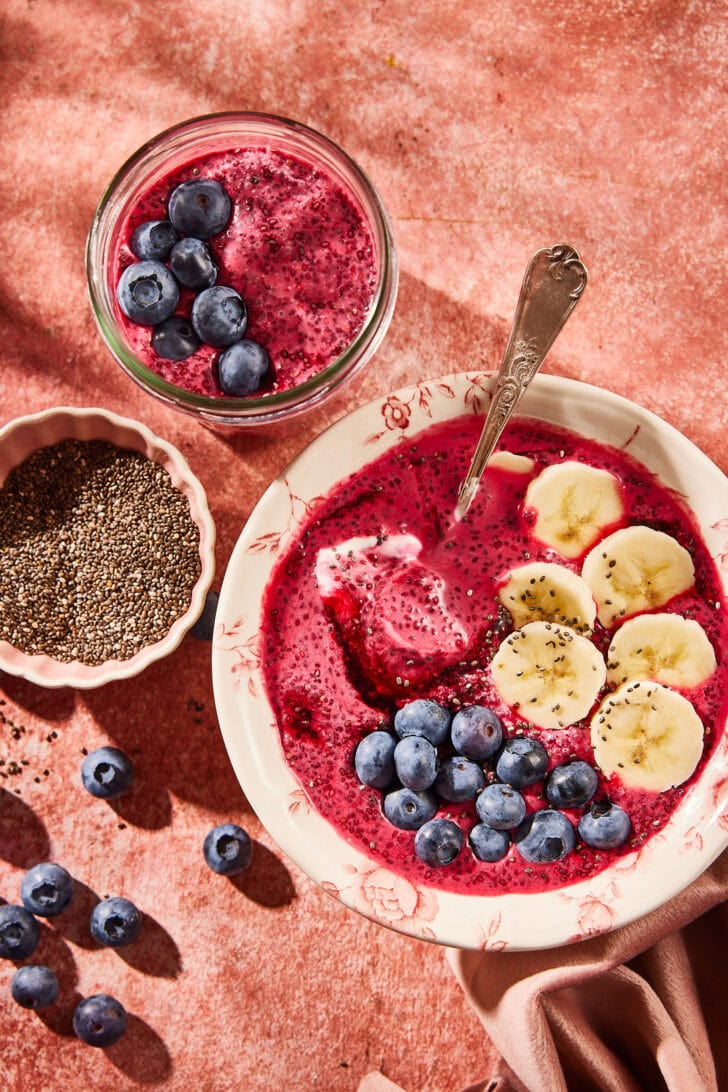 Chiapudding met biet