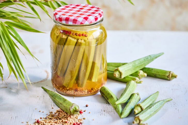 Gepickelde okra
