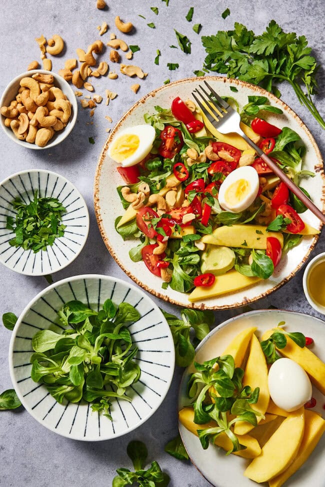 Mango salade met avocado