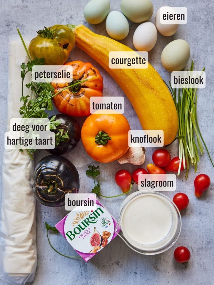 Tomatenquiche ingredienten