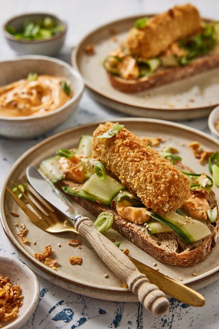 Broodje kroket aziatische stijl