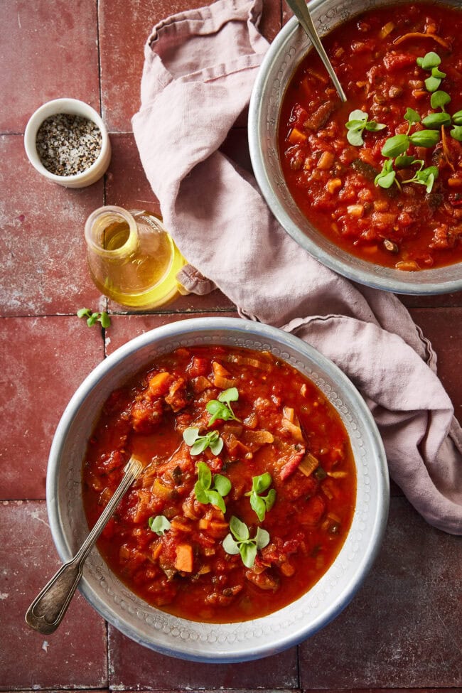 Mediterraanse tomatensoep