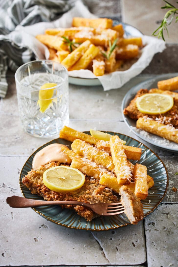 Schnitzel met frietjes
