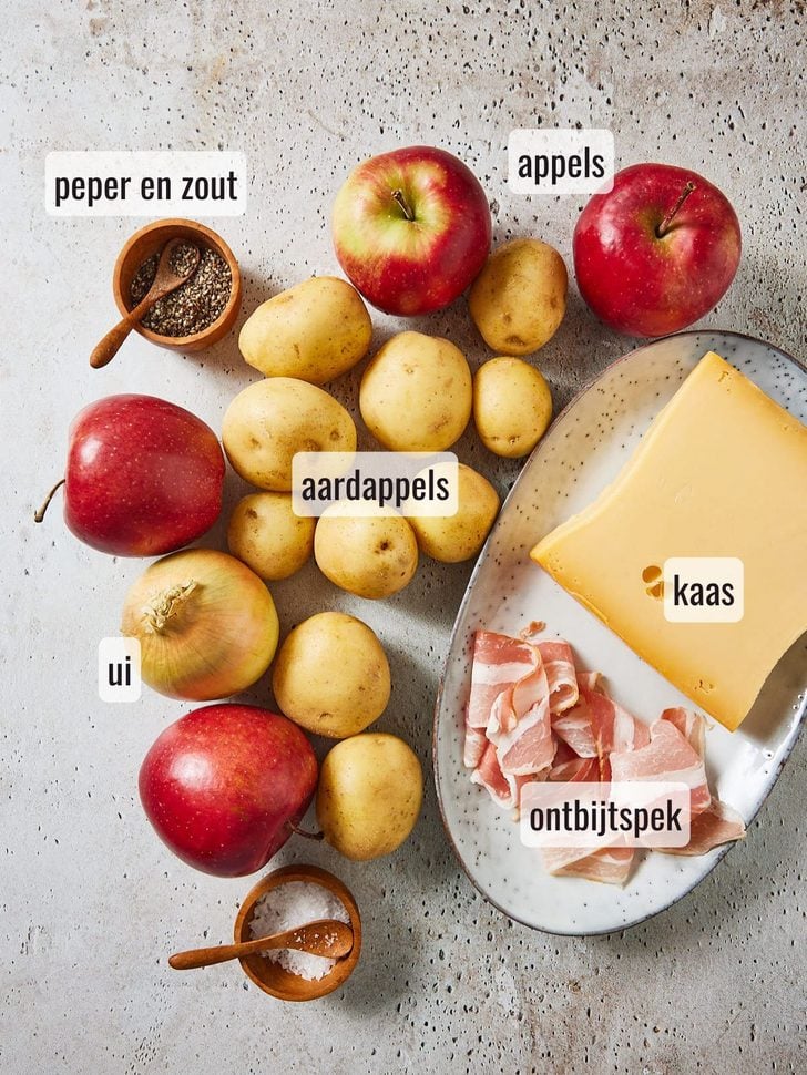 Ingredienten voor hete bliksem