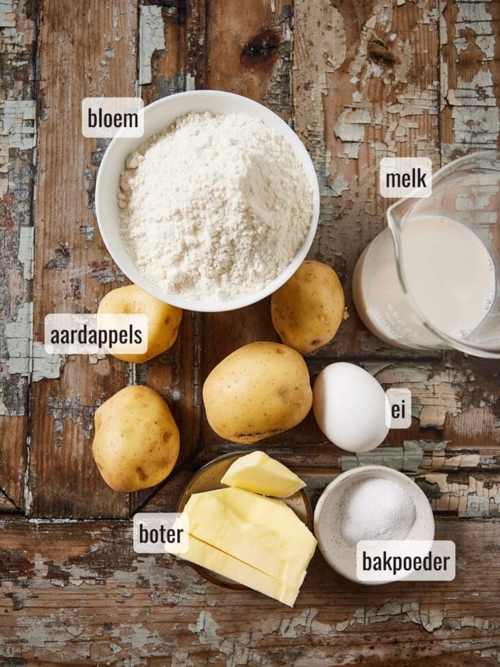 Ingredienten potatisvafflor