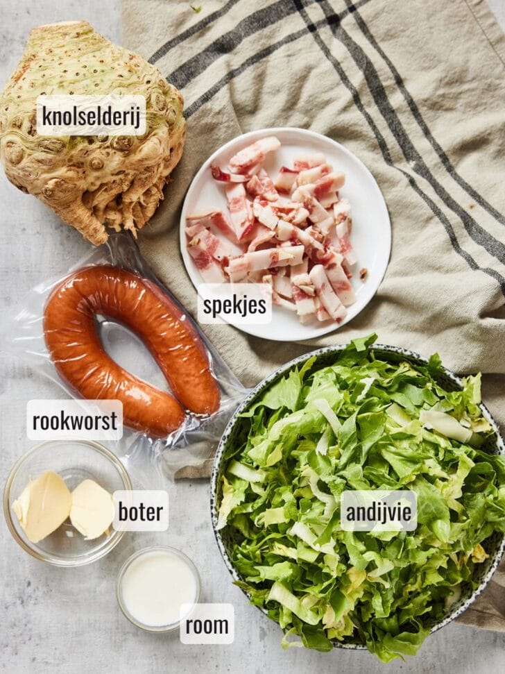 Stamppot rauwe andijvie