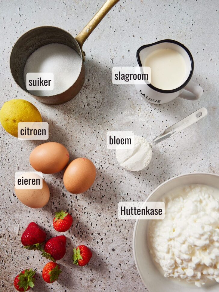 Ingredienten voor ostkaka