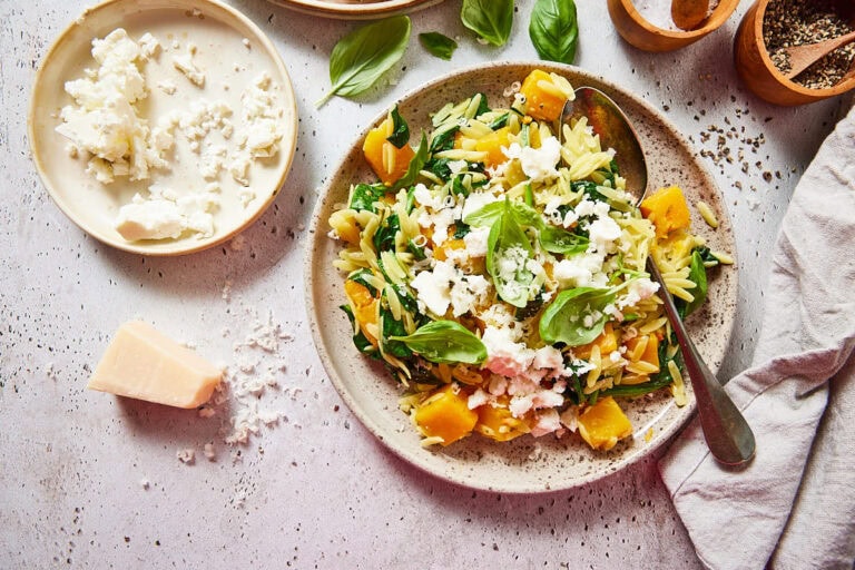 Orzo met pompoen